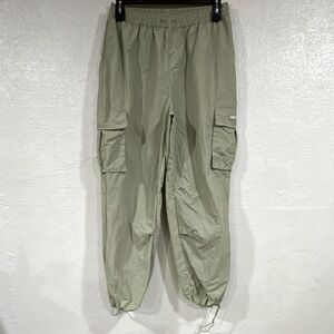 Pink Soda Sport Beige Cargo Pants Womens M Elastic Waist Pockets